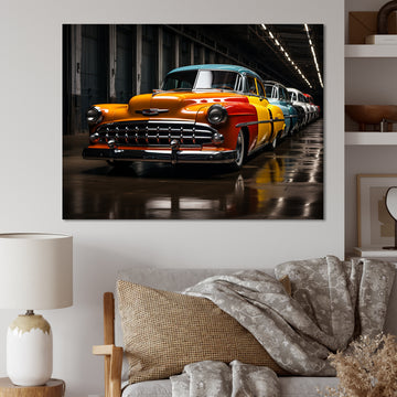 Colorful Pickup Truck Retro Rides - Pickup Truck Canvas Wall Art